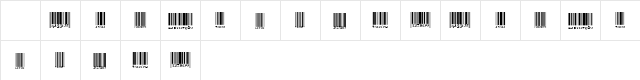 Barcode Regular Character Map Barcode Regular Character Map