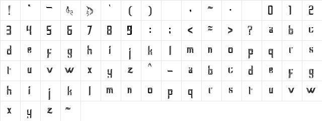 seselendangan Regular Character Map seselendangan Regular Character Map