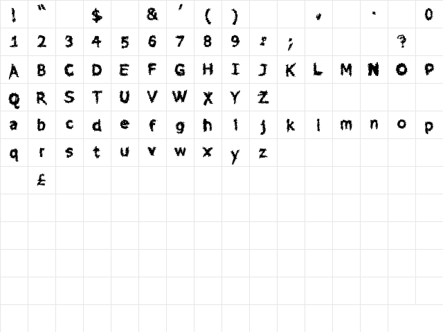 Sewer Sys Regular Character Map Sewer Sys Regular Character Map