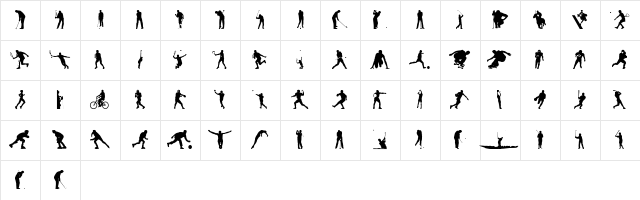 4YEOSPORT Regular Character Map