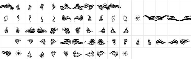 Absinth Flourishes II Regular Character Map Absinth Flourishes II Regular Character Map