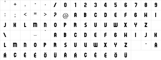F.C. BARCELONA Regular Character Map F.C. BARCELONA Regular Character Map