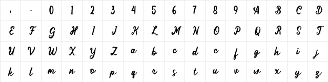 Barsime Regular Character Map Barsime Regular Character Map