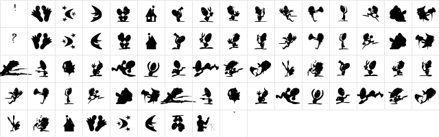 ShadowPlaying Regular Character Map