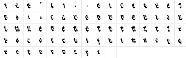 ShadowSlant Regular Character Map ShadowSlant Regular Character Map