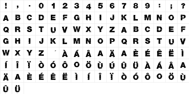 Base 05 Regular Character Map