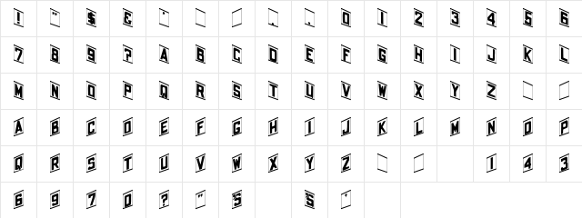 Shohl Plain Character Map
