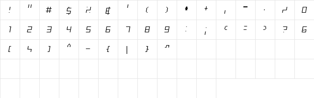 Shimshon Light Oblique Regular Character Map