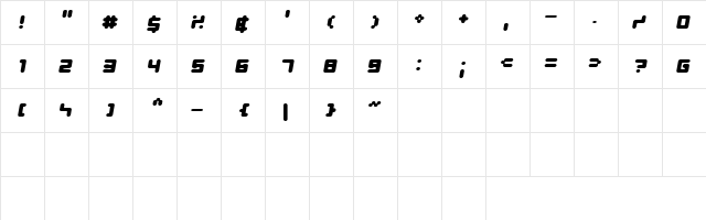 Shimshon Round Bold Oblique Regular Character Map