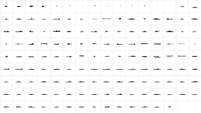 Ships Regular Character Map