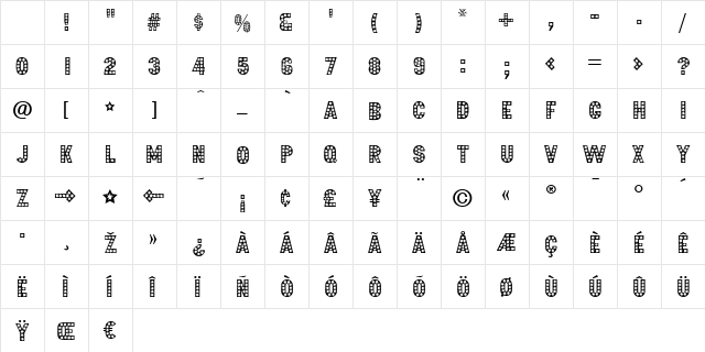 Showtime Regular Character Map Showtime Regular Character Map