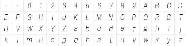 Base Neue ExtLt Obl Italic Character Map Base Neue ExtLt Obl Italic Character Map
