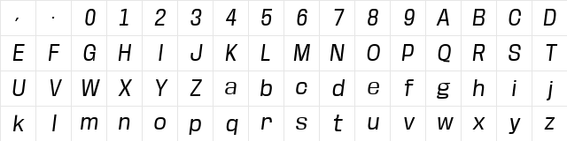 Base Neue Obl Italic Character Map Base Neue Obl Italic Character Map