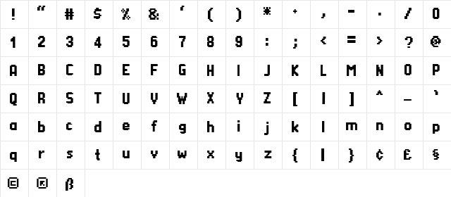 Silom Regular Character Map