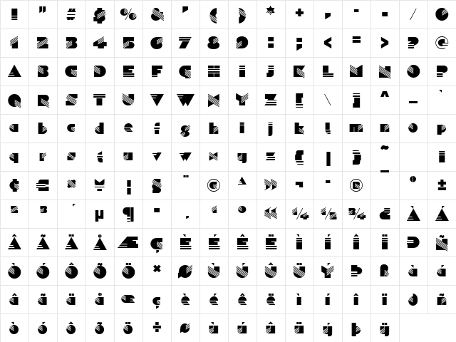 Simaloa Becker Regular Character Map Simaloa Becker Regular Character Map