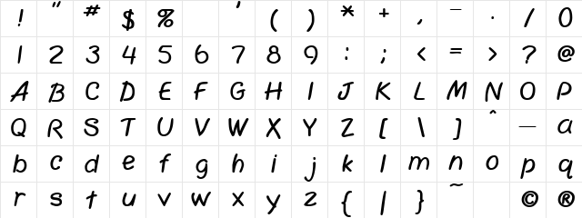 SimplicityExtraBold Regular Character Map SimplicityExtraBold Regular Character Map