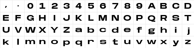 Base Neue Sup Exp Bold Character Map