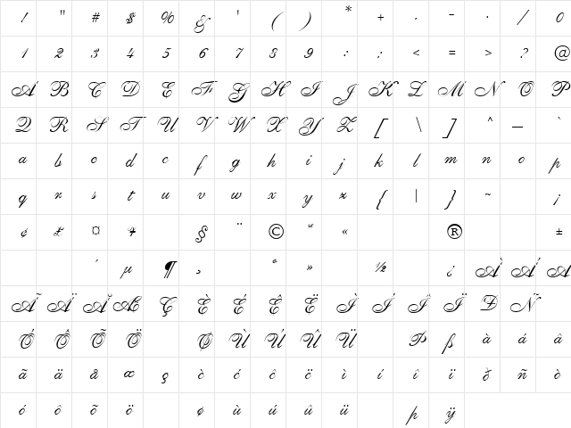 Single Again 2 Regular Character Map