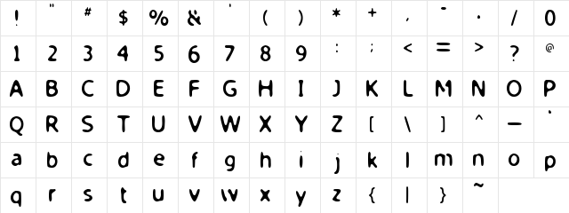 Sir Smoothy Regular Character Map Sir Smoothy Regular Character Map