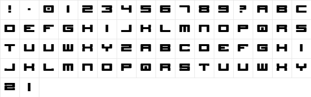 Stellar Kombat ME Nominal Character Map