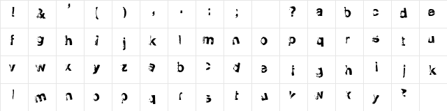 Smellvetica Regular Character Map