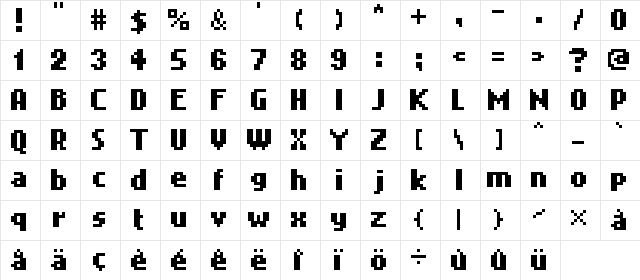 Snakebold Regular Character Map Snakebold Regular Character Map