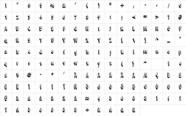 Snarky's Machine Regular Character Map
