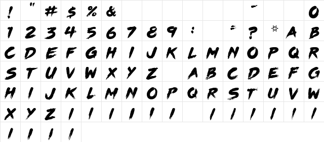 SN NeoNoire Regular Character Map