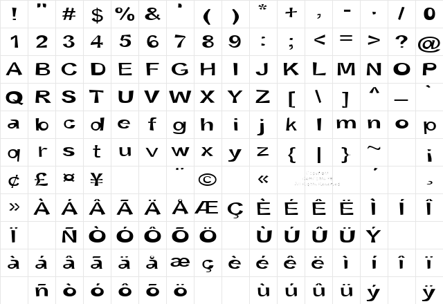 Snott SemiBold Character Map Snott SemiBold Character Map