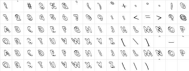 Snow-blind 6 Regular Character Map Snow-blind 6 Regular Character Map