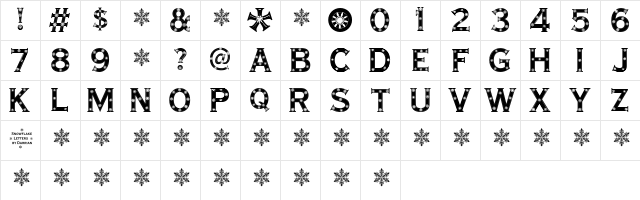Snowflake Letters Extra-expanded Character Map
