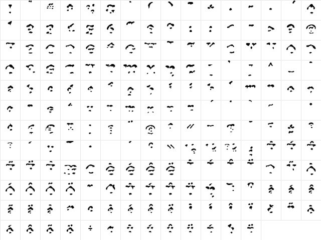 Snowgoose Front Regular Character Map