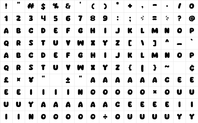 Sobiscuit Regular Character Map Sobiscuit Regular Character Map