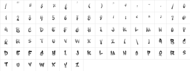 Soft Sugar fade Regular Character Map