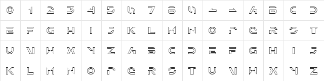 Solar Sailer Outline Regular Character Map