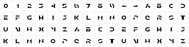 Solar Sailer Regular Character Map Solar Sailer Regular Character Map