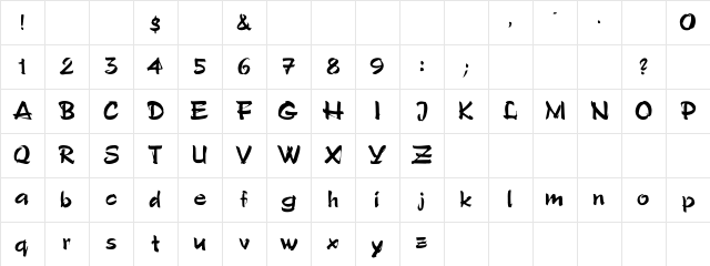 SoloSemiscrip Regular Character Map SoloSemiscrip Regular Character Map