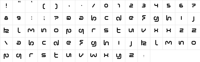 Sonic Empire Regular Character Map