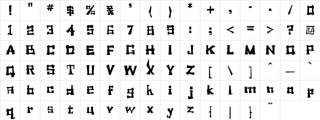 SoulManure 2 Regular Character Map
