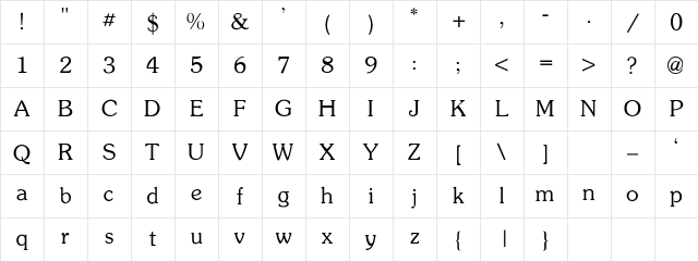 Souvenir Light Character Map