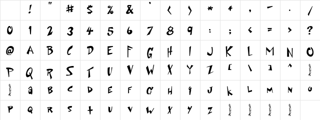 Space Up Yer Life Regular Character Map Space Up Yer Life Regular Character Map