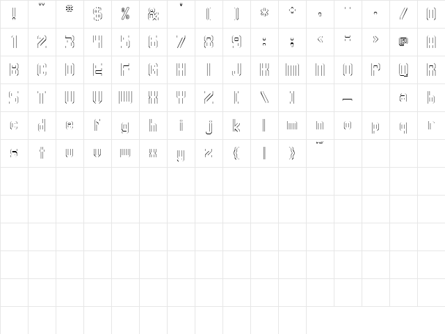 Space Craft 1 Regular Character Map Space Craft 1 Regular Character Map