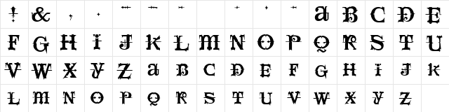 SpaceIvey Regular Character Map