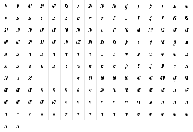 spankys bungalow blanco italico Regular Character Map spankys bungalow blanco italico Regular Character Map