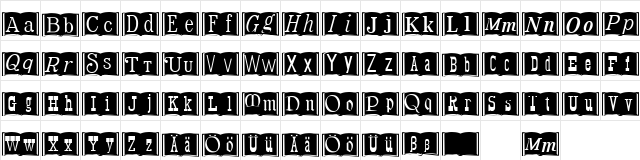 SpecimenBook.fog fog Character Map