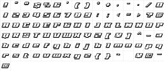 Speed Solid Character Map