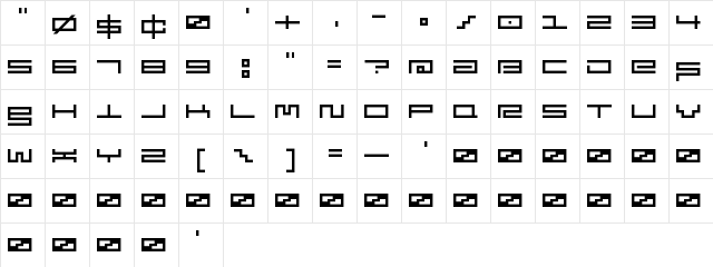 [.squarepusherv3.] Regular Character Map