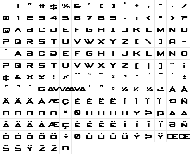 Spy Agency Expanded Character Map Spy Agency Expanded Character Map