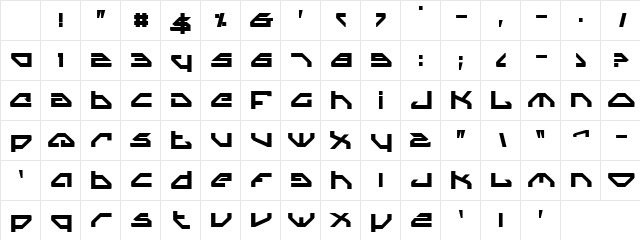 Spylord Bold Character Map Spylord Bold Character Map