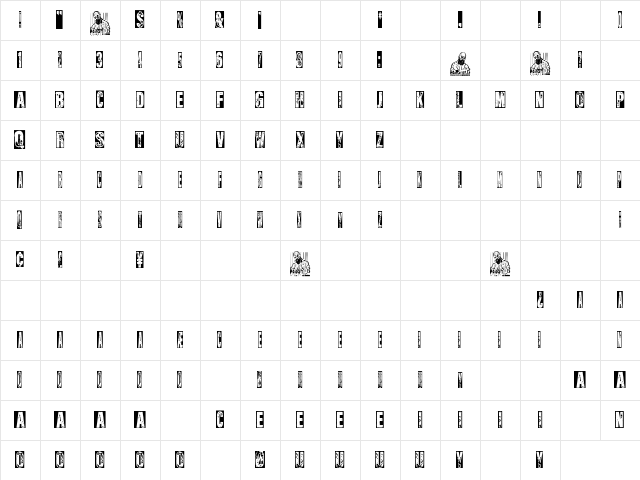 Stamp Revolution Regular Character Map